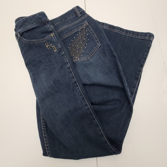 Harley-Davidson Denim - Harley Davidson Blue Jeans Sz 12 embroidered